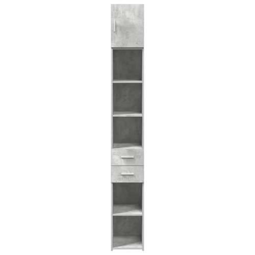 Uski ormarić za pohranu sivi 30x42,5x225 cm konstruirano drvo - Beton siva 1 Cijena