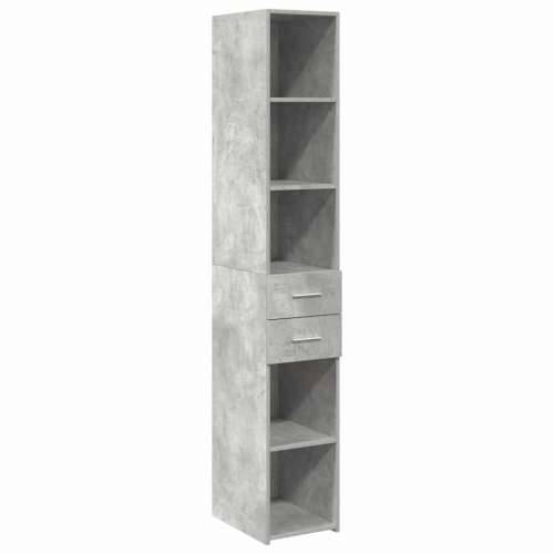 Uski ormarić za pohranu sivi 30x42,5x225 cm konstruirano drvo - Beton siva 1 Cijena