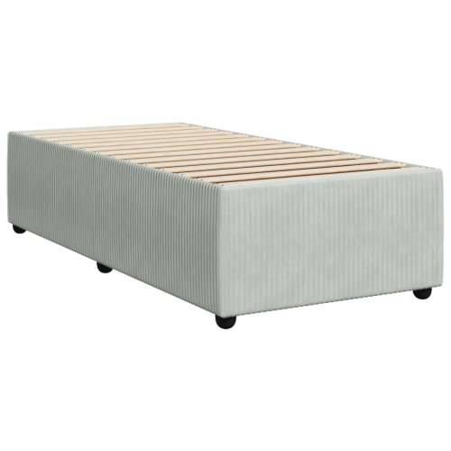 Box spring krevet s madracem svjetlosivi 90x190 cm baršunasti Svjetlosiva 90 x 200 cm gumbi Cijena