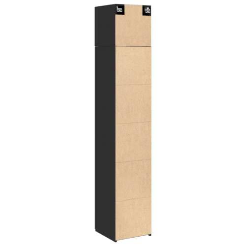 Uski ormarić za pohranu crni 40x42,5x225 cm konstruirano drvo - Crna 1 Cijena