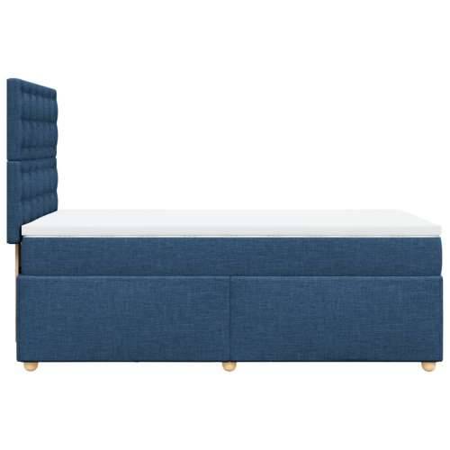 Krevet s oprugama i madracem plavi 90 x 190 cm od tkanine - Plava 90 x 190 cm gumbi Cijena