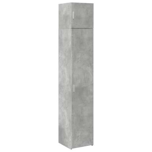 Uski ormarić za pohranu boja betona 40 x 42,5 x 225 cm drveni - Beton siva 1 Cijena