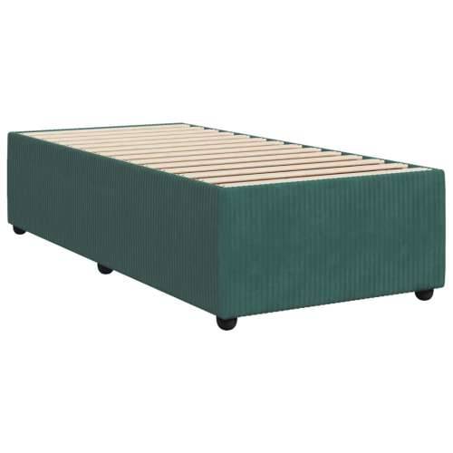 Box spring krevet s madracem tamnozeleni 100x200 cm baršunasti - Tamnozelena 100 x 200 cm Gladak dizajn Cijena