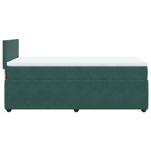 Box spring krevet s madracem tamnozeleni 100x200 cm baršunasti - Tamnozelena 100 x 200 cm Gladak dizajn Cijena