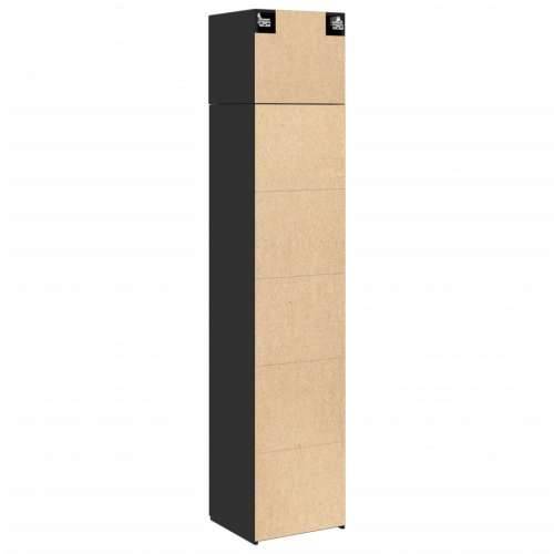 Uski ormarić za pohranu crni 45x42,5x225 cm konstruirano drvo - Crna 1 Cijena