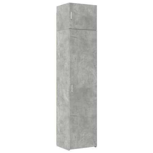 Uski ormarić za pohranu boja betona 50 x 42,5 x 225 cm drveni - Beton siva 1 Cijena
