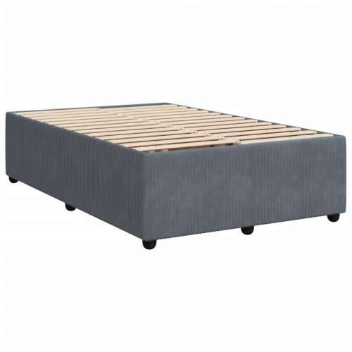 Box spring krevet s madracem tamnosivi 120 x 200 cm baršunasti - Tamno siva 120 x 200 cm Dizajn s gumbima Cijena