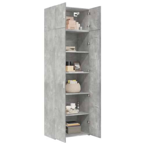 Ormarić za pohranu boja betona 70x42,5x225 cm konstruirano drvo - Beton siva 1 Cijena