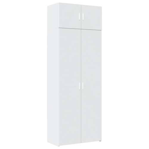 Ormarić za pohranu bijeli 80 x 42,5 x 225 cm konstruirano drvo - Bijela 1 Cijena