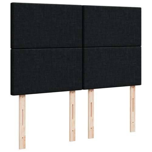Krevet s oprugama i madracem crni 140 x 190 cm od tkanine - Crna 140 x 190 cm Gladak dizajn Cijena