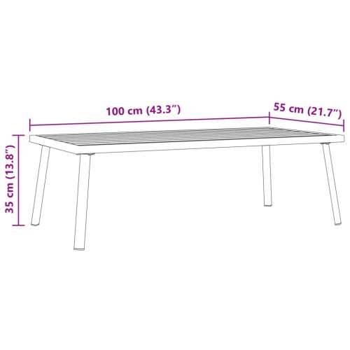 Set vrtnih sofa s jastucima crni od čelika i tekstilena - Bijela 1 Cijena
