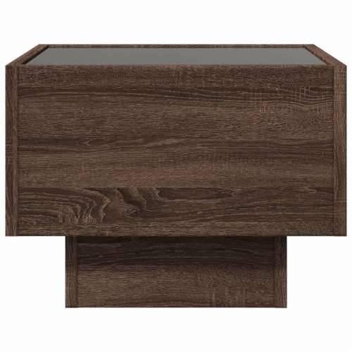 Noćni ormarić s beskonačnim LED boja smeđeg hrasta 40x40x30 cm - Smeđi hrast 1 Cijena