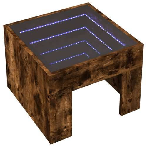 Noćni ormarić s beskonačnim LED boja hrasta 40 x 40 x 30 cm - Dimljeni hrast 1 Cijena