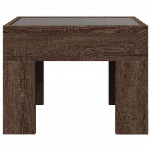 Noćni ormarić s beskonačnim LED boja smeđeg hrasta 40x40x30 cm - Smeđi hrast 1 Cijena