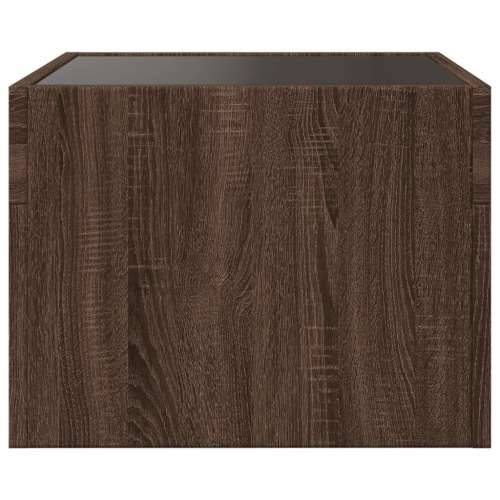Noćni ormarić s beskonačnim LED boja smeđeg hrasta 40x40x30 cm - Smeđi hrast 1 Cijena