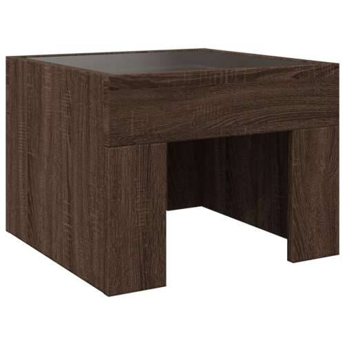 Noćni ormarić s beskonačnim LED boja smeđeg hrasta 40x40x30 cm - Smeđi hrast 1 Cijena