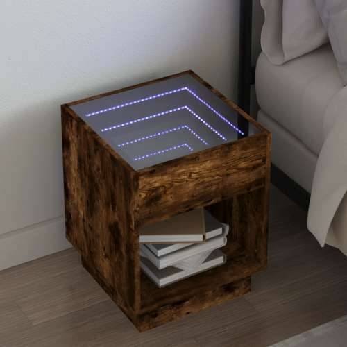 Noćni ormarić s beskonačnim LED boja smeđeg hrasta 40x40x50 cm - Smeđi hrast 40 x 40 x 50 cm 1 Cijena