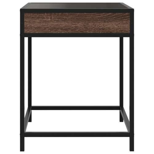 Noćni ormarić s beskonačnim LED boja smeđeg hrasta 40x40x51 cm - Smeđi hrast 1 Cijena