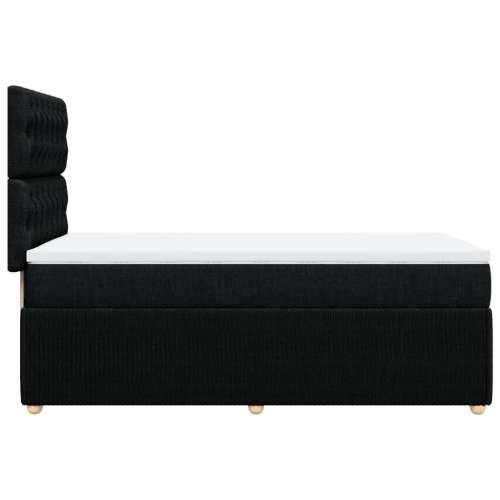 Box spring krevet s madracem crni 90x190 cm od tkanine - Crna 90 x 190 cm Dizajn s gumbima Cijena