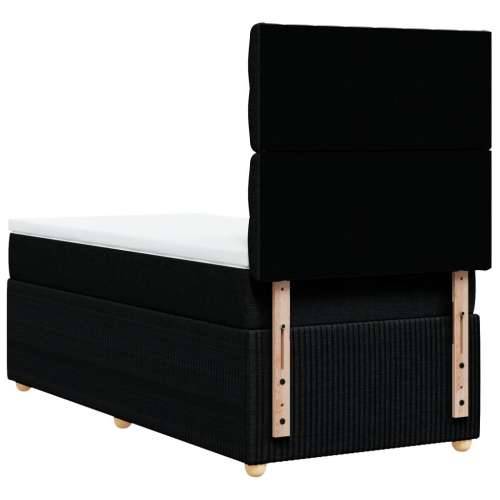Box spring krevet s madracem crni 90x190 cm od tkanine - Crna 90 x 190 cm Dizajn s gumbima Cijena