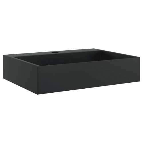 Lavabo - Umivaonik od lijevanih minerala i mramora 50x38x11 cm mat crni - Crna 50 x 38 x 11 cm Cijena