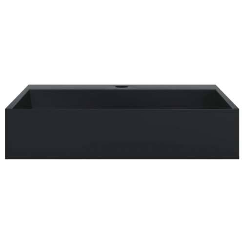 Lavabo - Umivaonik od lijevanih minerala i mramora 50x38x11 cm mat crni - Crna 50 x 38 x 11 cm Cijena