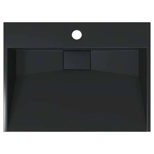 Lavabo - Umivaonik od lijevanih minerala i mramora 50x38x11 cm mat crni - Crna 50 x 38 x 11 cm Cijena