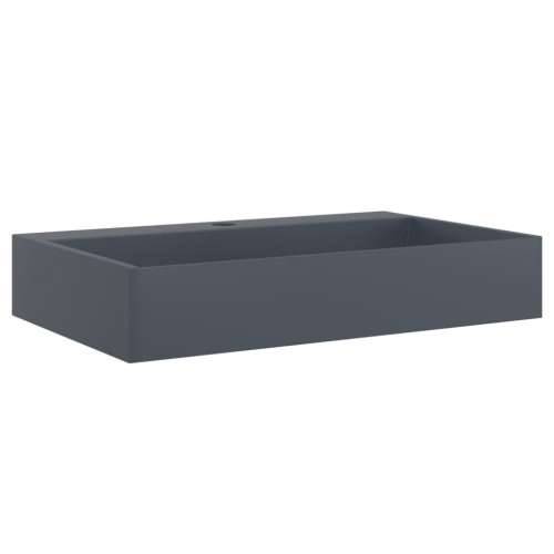 Lavabo - Umivaonik od lijevanih minerala/mramora 60x38x11 cm antracit - Antracit 60 x 38 x 11 cm Cijena