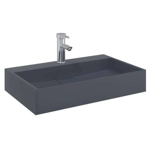 Lavabo - Umivaonik od lijevanih minerala/mramora 60x38x11 cm antracit - Antracit 60 x 38 x 11 cm Cijena