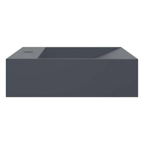 Lavabo - Umivaonik od lijevanih minerala/mramora 60x38x11 cm antracit - Antracit 60 x 38 x 11 cm Cijena
