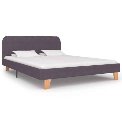 Okvir kreveta bez madraca Taupe tkanina 135x190 cm - Sivo-smeđa 135 x 190 cm Cijena
