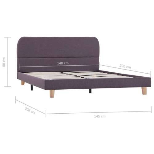 Okvir kreveta bez madraca Taupe tkanina 135x190 cm - Sivo-smeđa 135 x 190 cm Cijena