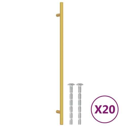 Ručke za ormarić 10 kom zlatne 20 mm od nehrđajućeg čelika - Zlatno 320 mm 20 Cijena