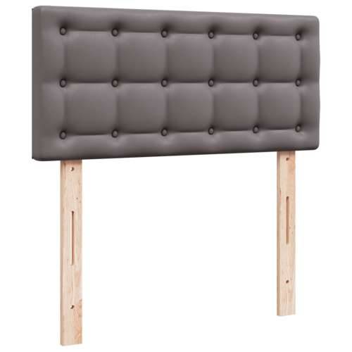 Krevet s oprugama i madracem sivi 100x200 cm od umjetne kože - Siva 100 x 200 cm gumbi Cijena