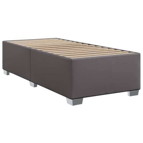 Krevet s oprugama i madracem sivi 100x200 cm od umjetne kože - Siva 100 x 200 cm gumbi Cijena