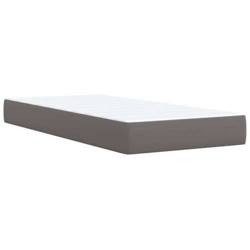 Krevet s oprugama i madracem sivi 100x200 cm od umjetne kože - Siva 100 x 200 cm gumbi Cijena