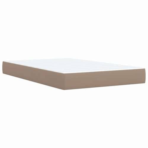 Krevet s oprugama i madrac cappuccino 120x200cm od umjetne kože - Boja cappuccina 120 x 200 cm gumbi Cijena
