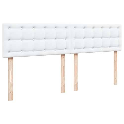 Krevet s oprugama i madracem bijeli 180x200 cm umjetna koža - Bijela 180 x 200 cm gumbi Cijena