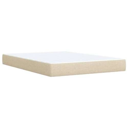 Krevet s oprugama i madracem krem 140 x 190 cm od tkanine - Krema 140 x 190 cm Cijena