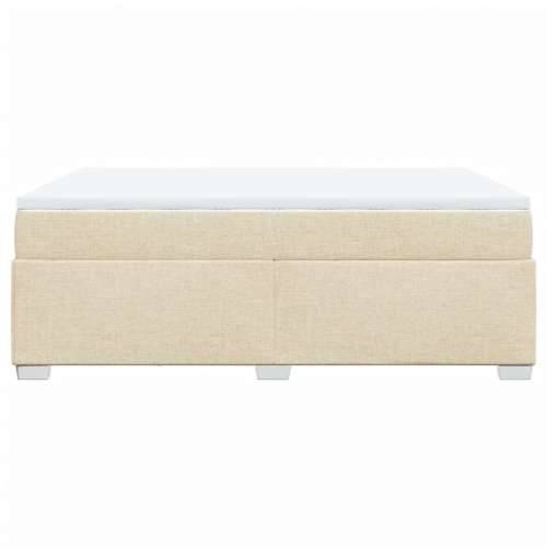 Krevet s oprugama i madracem krem 140 x 190 cm od tkanine - Krema 140 x 190 cm Cijena