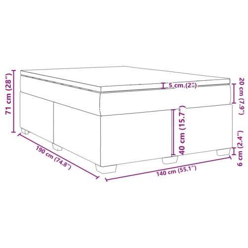 Krevet s oprugama i madracem krem 140 x 190 cm od tkanine - Krema 140 x 190 cm Cijena