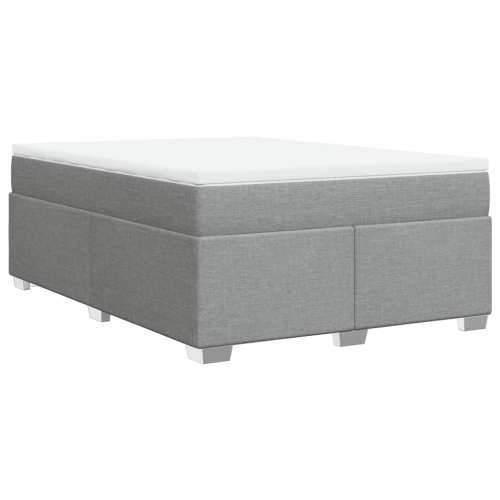 Krevet box spring s madracem svjetlosivi 140x200 cm od tkanine - Svjetlosiva 140 x 200 cm Cijena