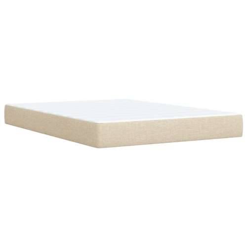 Krevet s oprugama i madracem krem 160x200 cm od tkanine - Krema 160 x 200 cm Cijena
