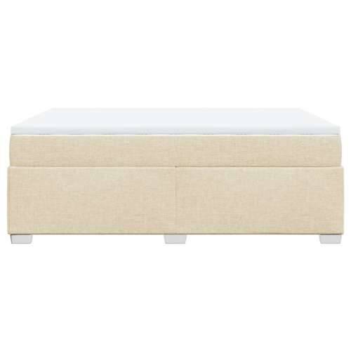 Krevet s oprugama i madracem krem 160x200 cm od tkanine - Krema 160 x 200 cm Cijena
