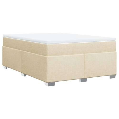 Krevet s oprugama i madracem krem 160x200 cm od tkanine - Krema 160 x 200 cm Cijena