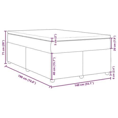 Krevet s oprugama i madracem tamnosivi 140x190 cm od tkanine - Tamno siva 140 x 190 cm Cijena