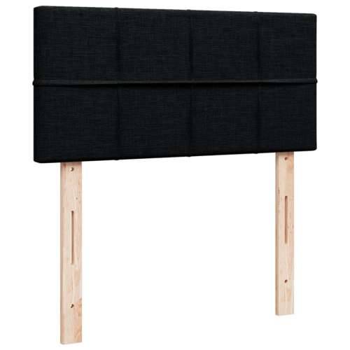 Krevet s oprugama i madracem crni 90x200 cm od tkanine Crna 90 x 200 cm Blok s kvadratima Cijena