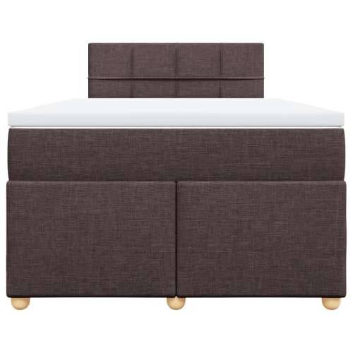 Krevet box spring s madracem tamnosmeđi 120 x 190 cm od tkanine - Tamno smeđa 120 x 190 cm Blok s kvadratima Cijena