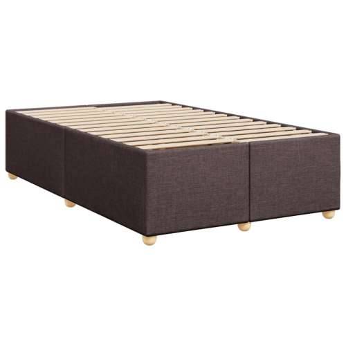 Krevet box spring s madracem tamnosmeđi 120 x 190 cm od tkanine - Tamno smeđa 120 x 190 cm Dizajn s gumbima Cijena