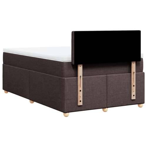 Krevet box spring s madracem tamnosmeđi 120 x 190 cm od tkanine - Tamno smeđa 120 x 190 cm gumbi Cijena